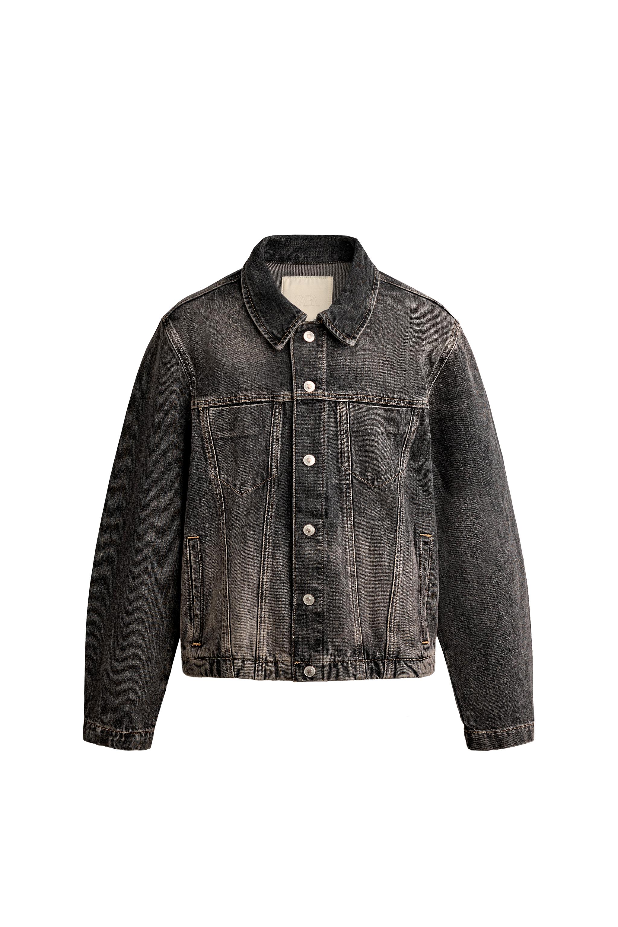 ダークグレー デニムジャケット クロップドフィット デニムジャケット - ダークグレー | ZARA Japan / 日本