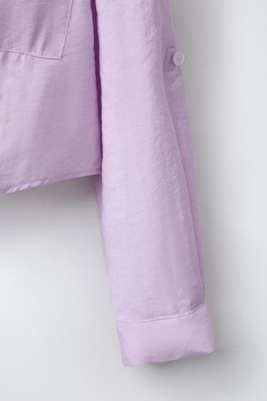 KNOTTED FLOWING SHIRT - Light mauve by Zara - Image 5