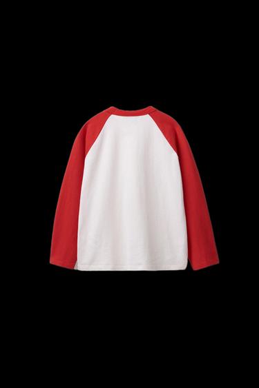 CAMISETA MANGA RANGLÁN BENSIMON ® X ZARA  - Rojo de Zara