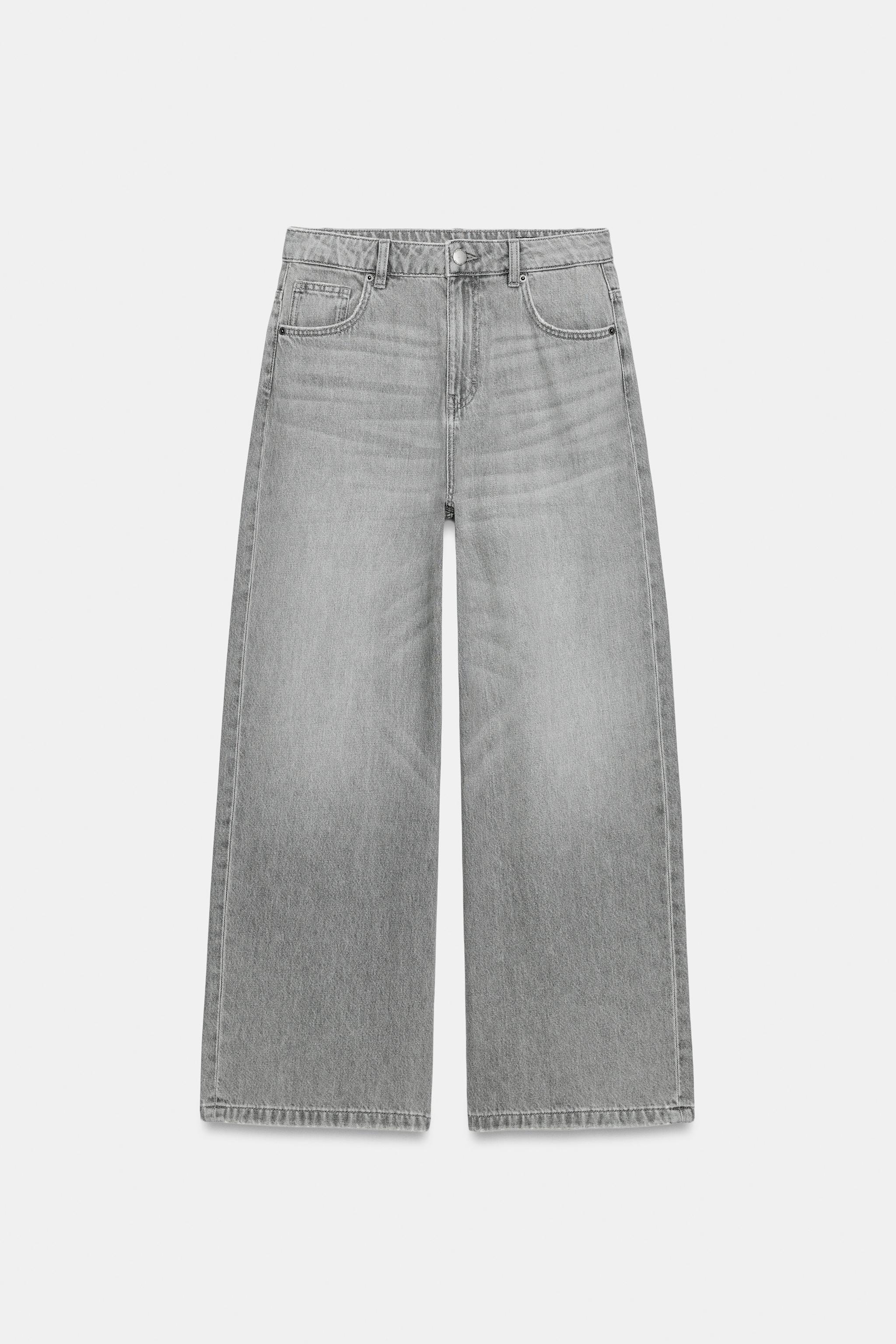 JEANS ZW COLLECTION WIDE LEG CINTURA ALTA - Azul | ZARA Brasil