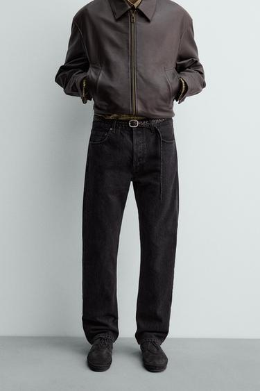 AARON LEVINE X ZARA STRAIGHT FIT JEANS - Charcoal by Zara