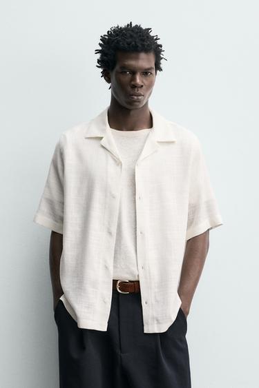 FLUID TEXTURED SHIRT - White by Zara