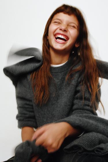 PULL EN MAILLE 100 % CACHEMIRE - Marengo chiné de Zara