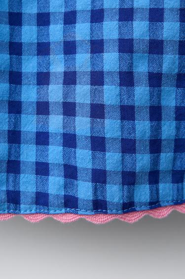 TOP À CARREAUX ONDULÉ CASA LAWA © X ZARA KIDS - Bleu de Zara - Image 3