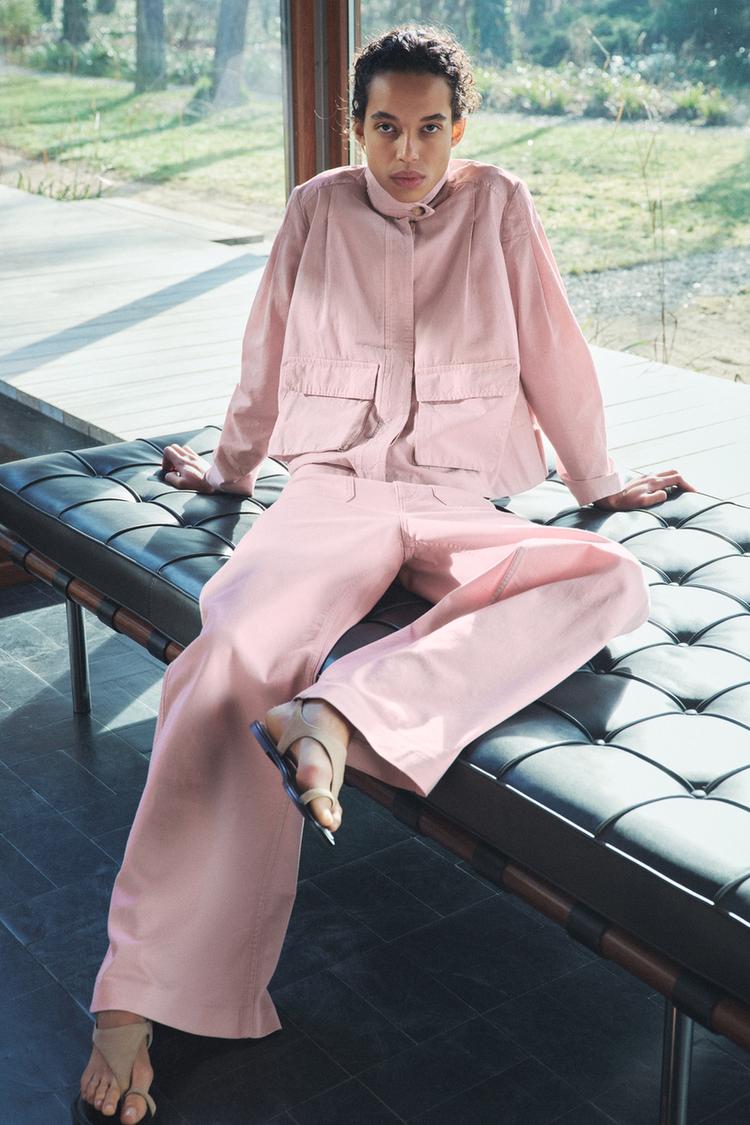 Zara Basic Zara Chaqueta Rosa Mujer Pink Chaqueta Rosa Palo Zara