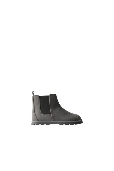 Zara LEATHER BAREFOOT BOOTS - Anthracite grey