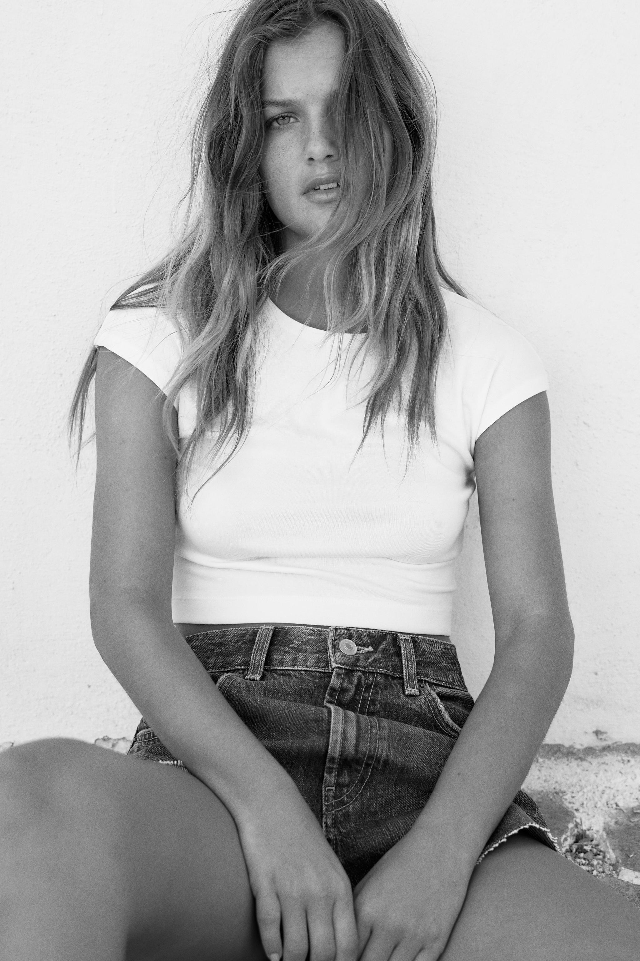 TRF MID-RISE MINI DENIM SHORTS