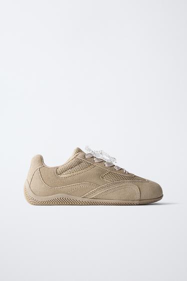 BEADED CLIP TRAINERS - Brown by Zara