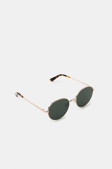 LUNETTES DE SOLEIL MÉTALLIQUES - Doré de Zara - Image 2