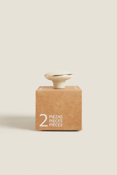 LOT BOUTONS DE PORTE CÉRAMIQUE RONDS (LOT DE 2) - Blanc de Zara - Image 4