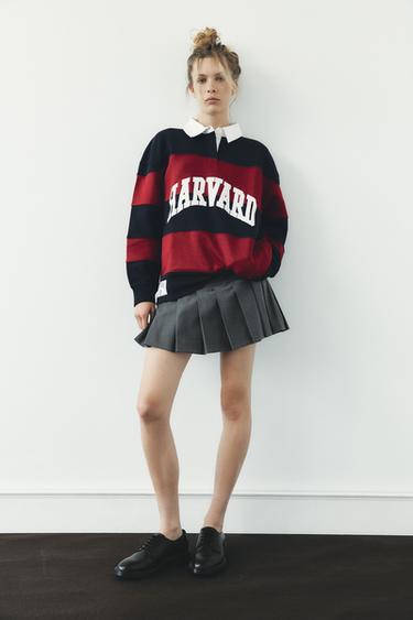 HARVARD UNIVERSITY POLO SWEATSHIRT - Burgundy by Zara - Image 0