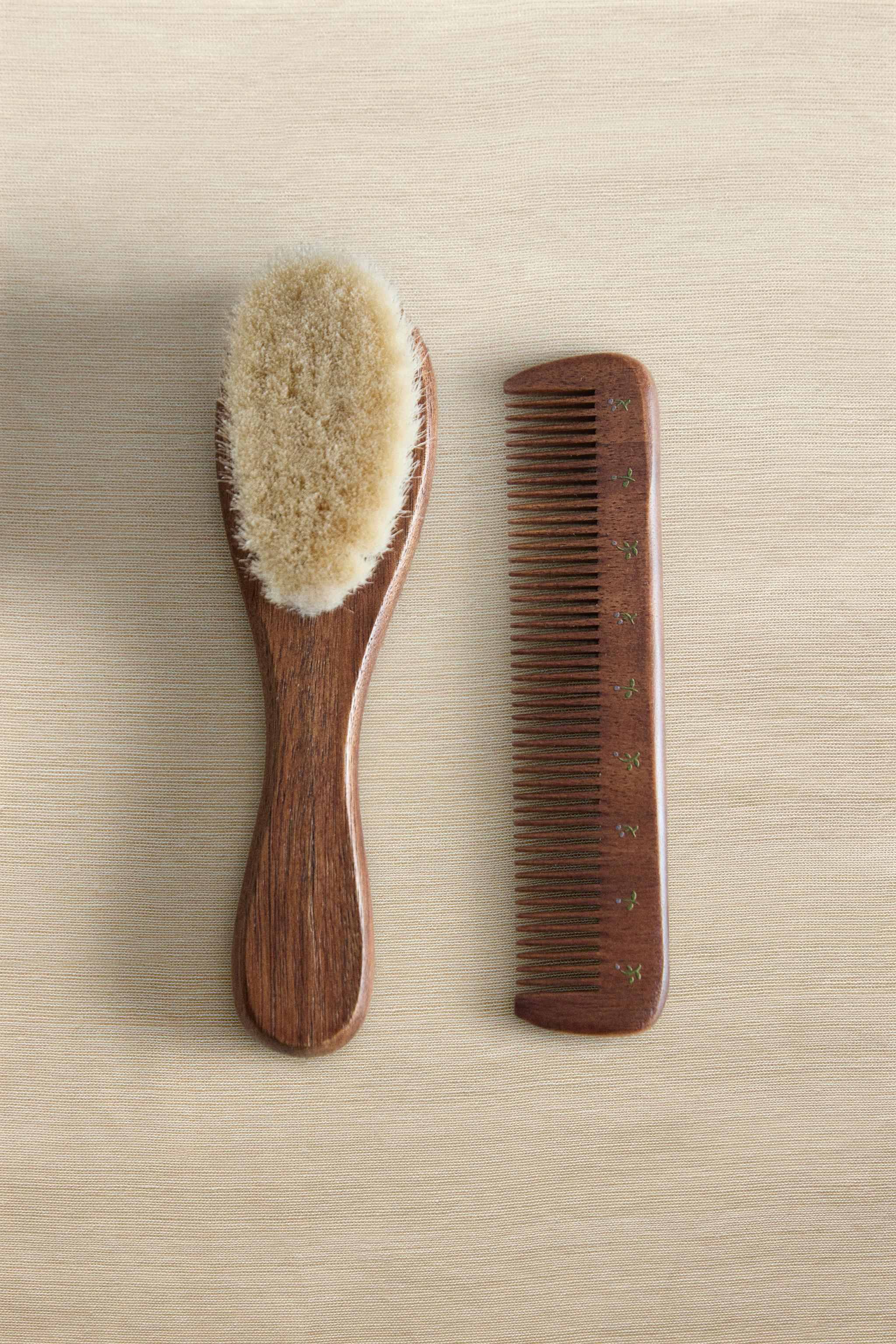 ENSEMBLE BROSSE ET PEIGNE FLEURS BÉBÉ