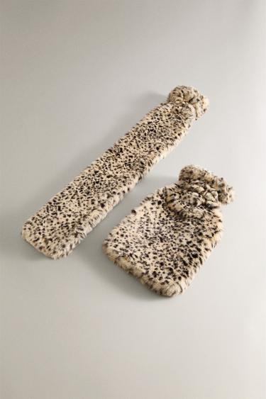 ANIMAL PRINT HOT WATER BOTTLE - Cream by Zara - Image 1