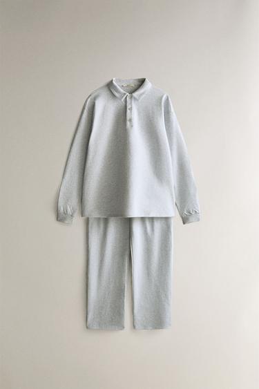 COTTON POLO SHIRT - Grey by Zara - Image 3