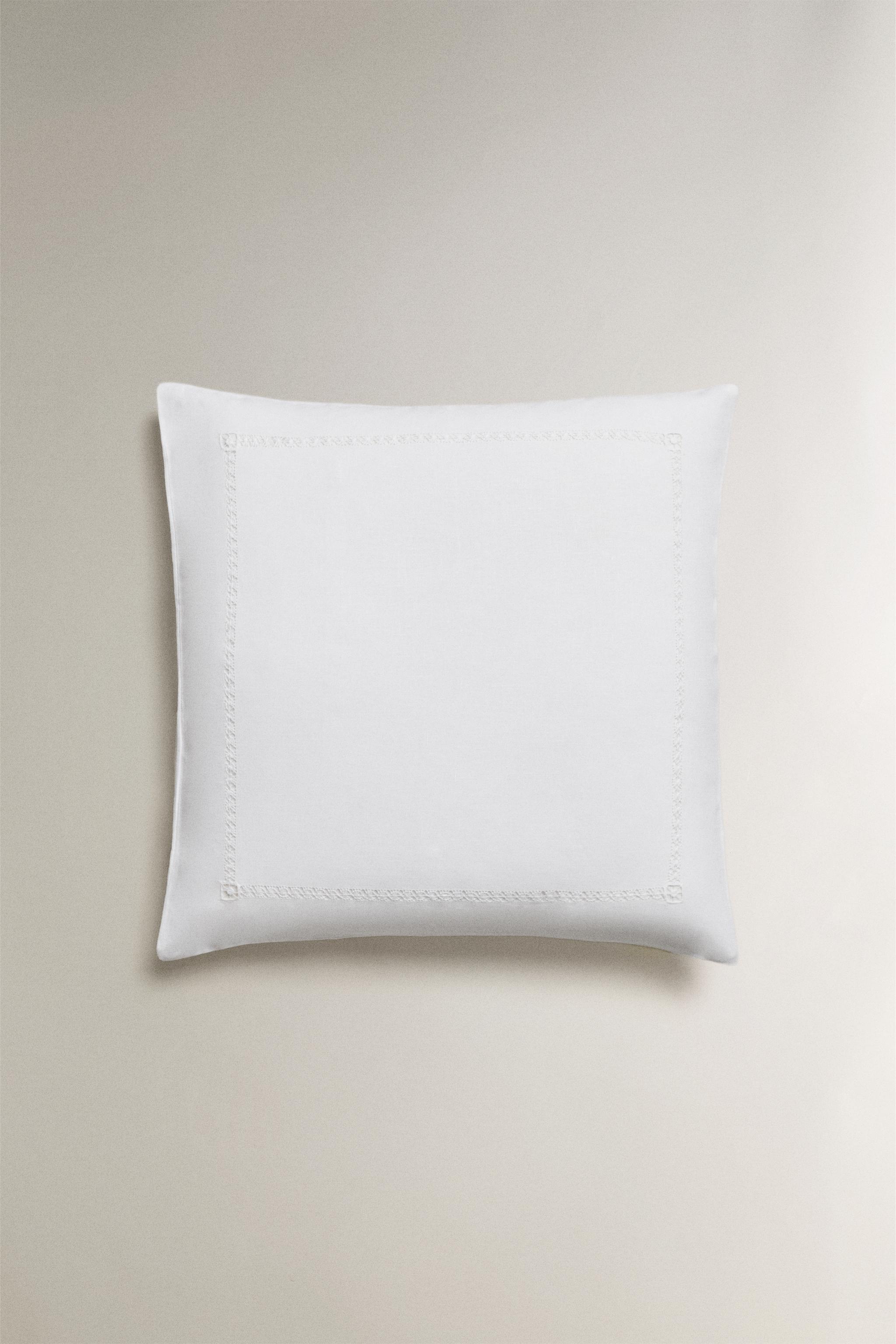 LINEN HEMSTITCHED PILLOWCASE — White