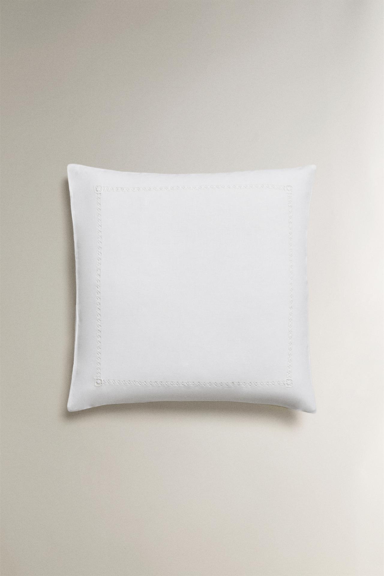 LINEN HEMSTITCHED PILLOWCASE — White