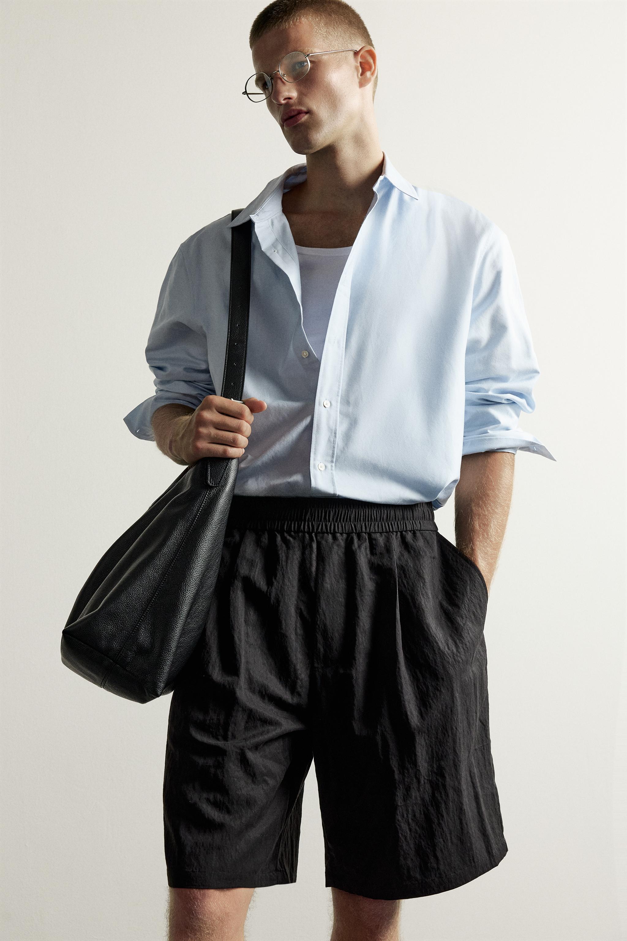 RELAXED FIT FLUID PLEATED SHORTS