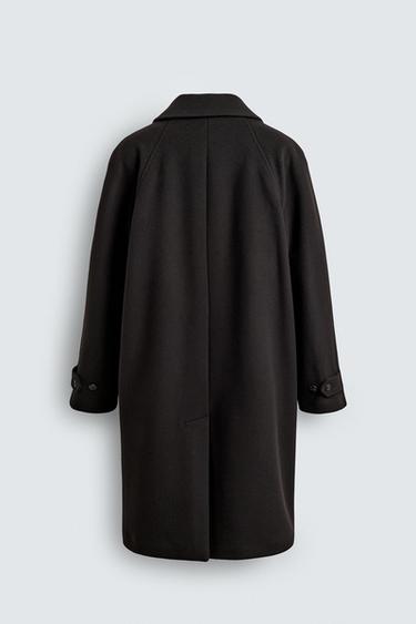 MANTEAU MÉLANGE LAINE MANTECO ® - Marron de Zara - Image 9