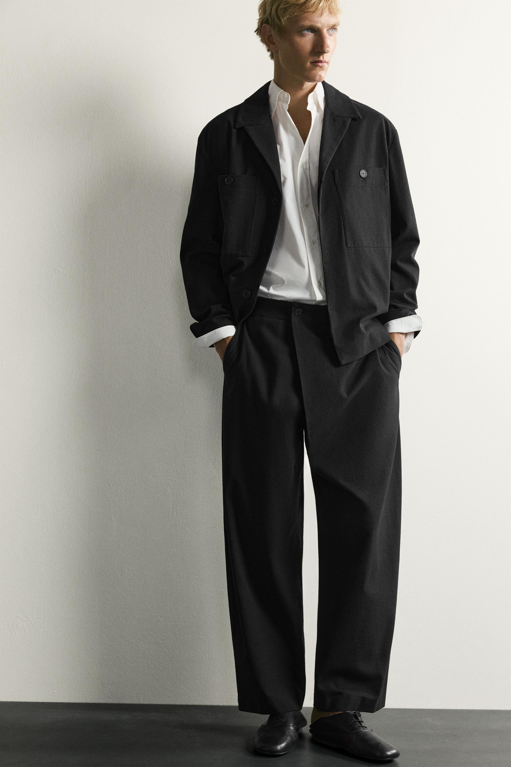 Мужские брюки Zara CROSSOVER BALLOON FIT PANTS — фото 5