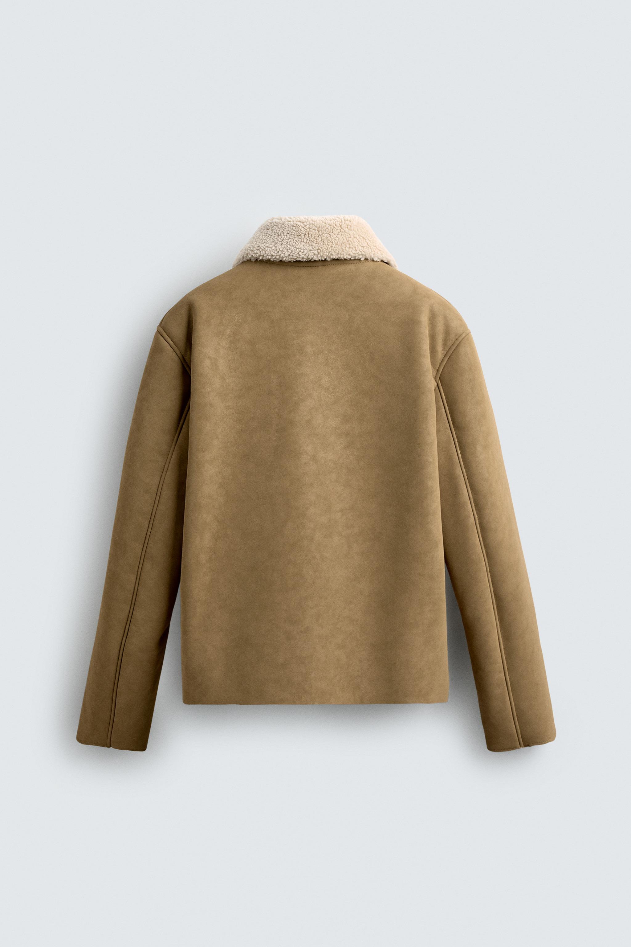 BLOUSON EN MATIÈRE SYNTHÉTIQUE DOUBLE FACE