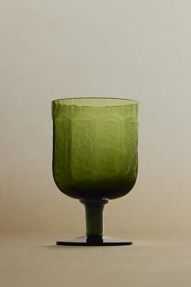 Zara HAMMERED WINE GLASS - 綠色