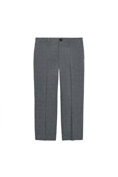 PANTALÓN RECTO CUADROS ZW COLLECTION - Gris de Zara
