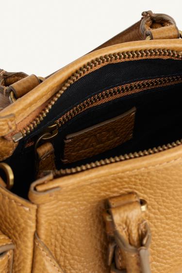 MINI LEATHER BOWLING LIMITED EDITION BAG -  by Zara