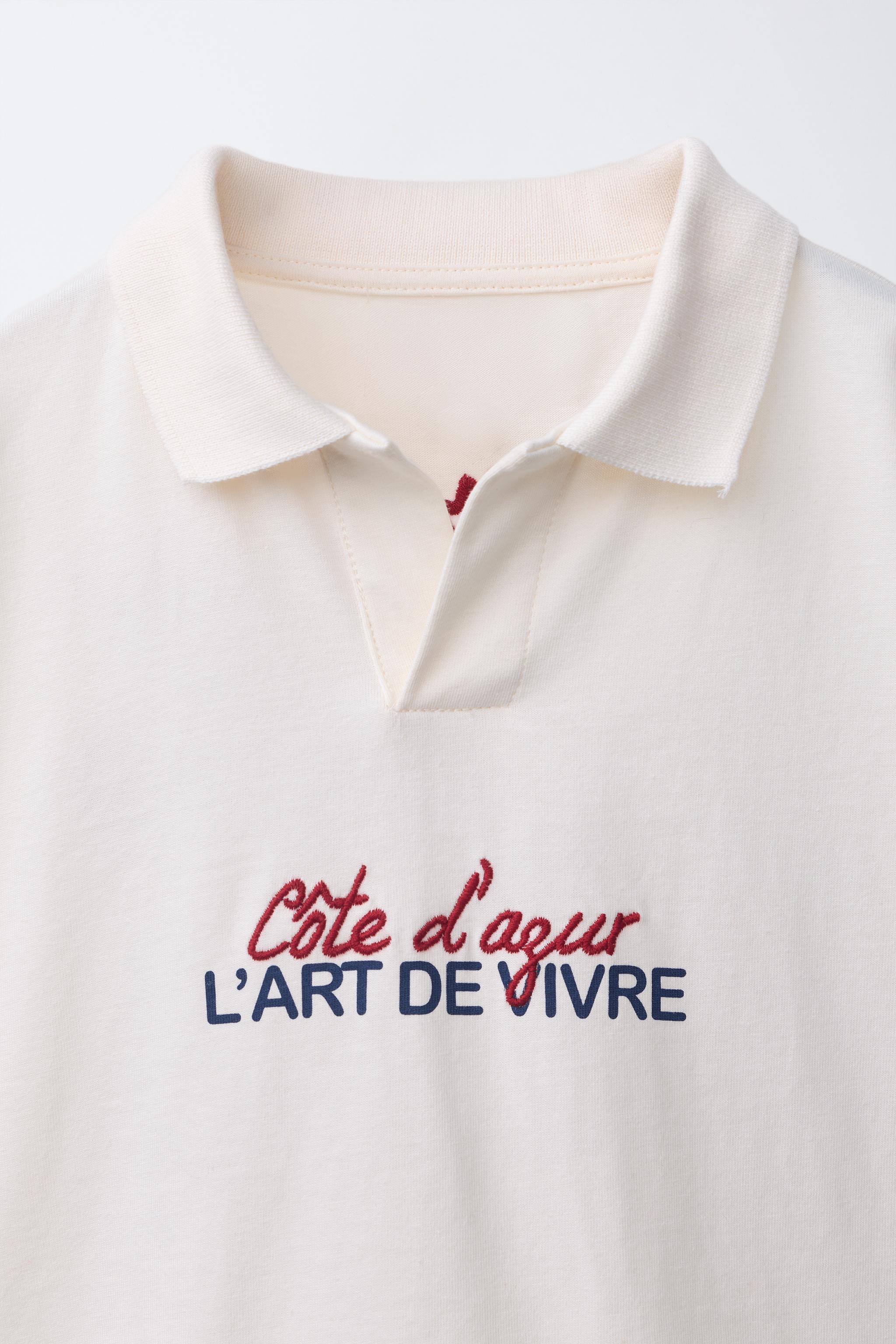 TEXT PRINT POLO SHIRT
