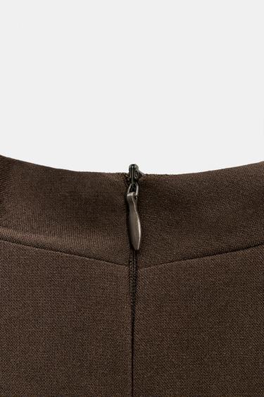 DRAPED NECK TOP - Brown by Zara - Image 5
