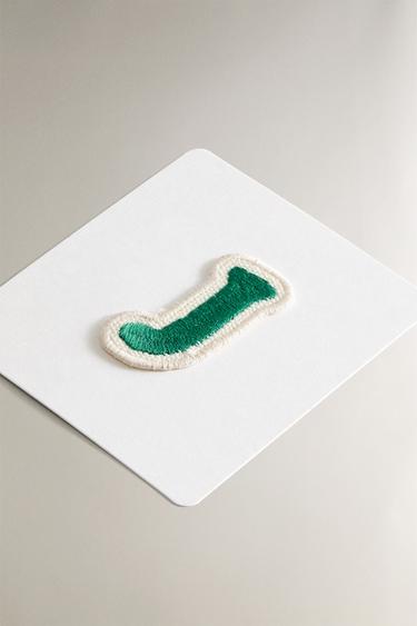 THERMO-ADHESIVE LETTER J PATCH - Blue by Zara - Image 1