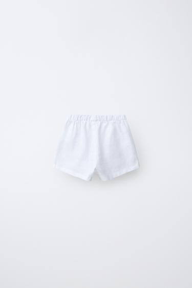 SHORT 100% LIN - Blanc de Zara - Image 1