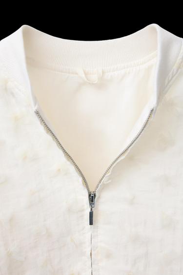 TULLE FLOWER BOMBER JACKET - Ecru by Zara
