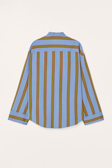 LIMITED EDITION STRIPED SHIRT - Blue / Green by Zara - Image 4