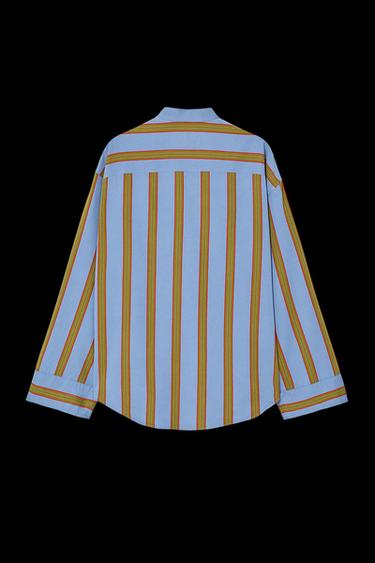LIMITED EDITION STRIPED SHIRT - Blue / Green by Zara