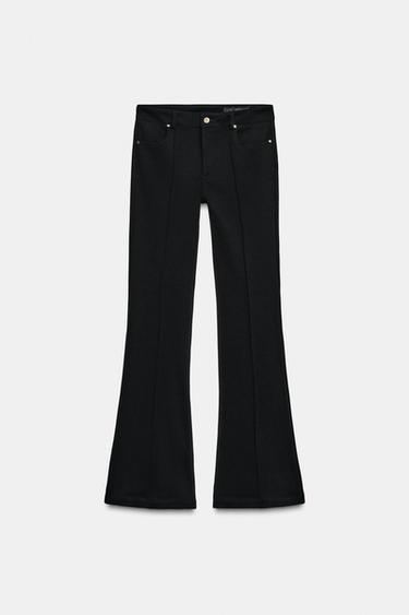 LOW-RISE FLARE TROUSERS - Black by Zara