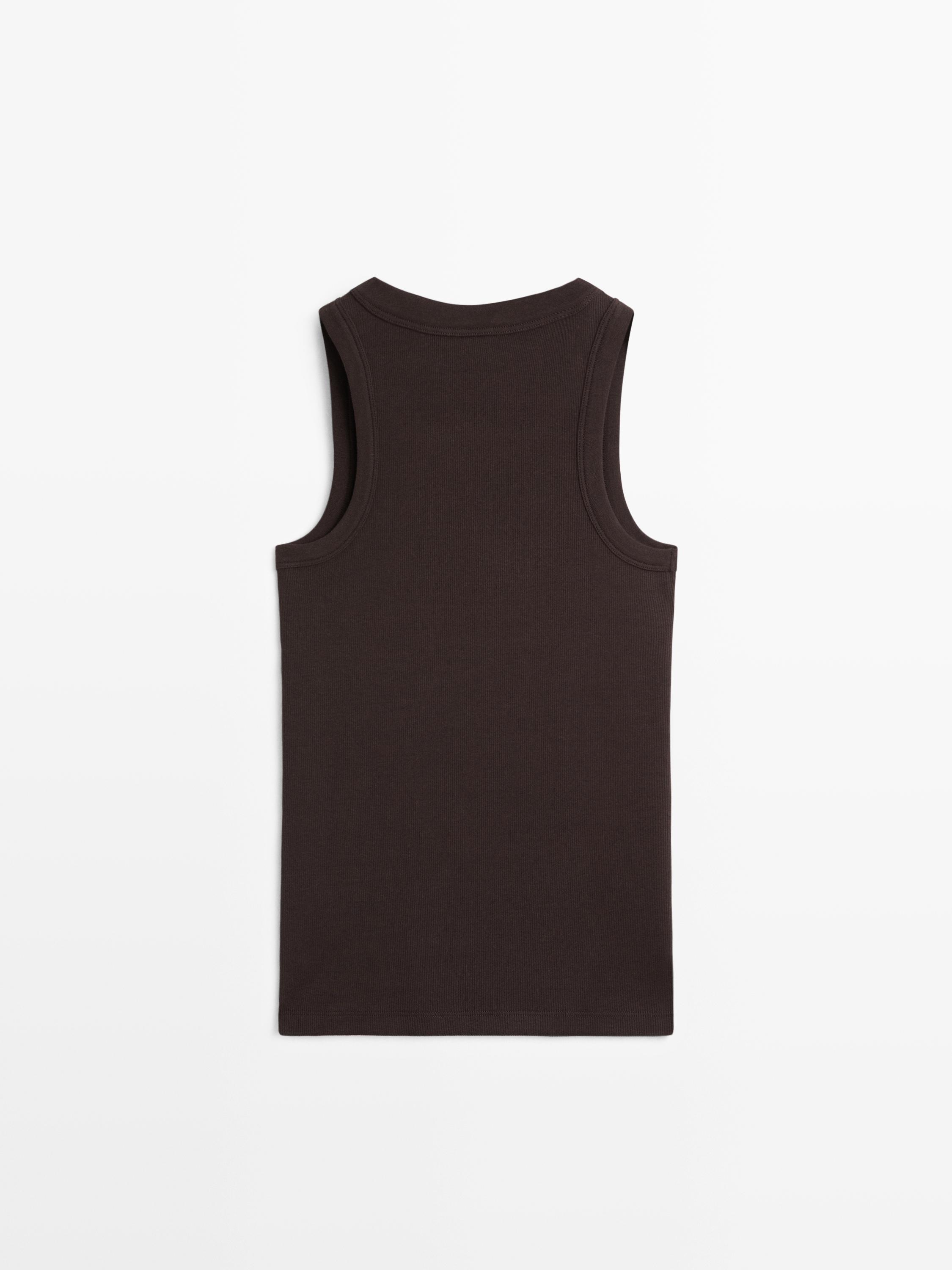 Cotton blend halter top