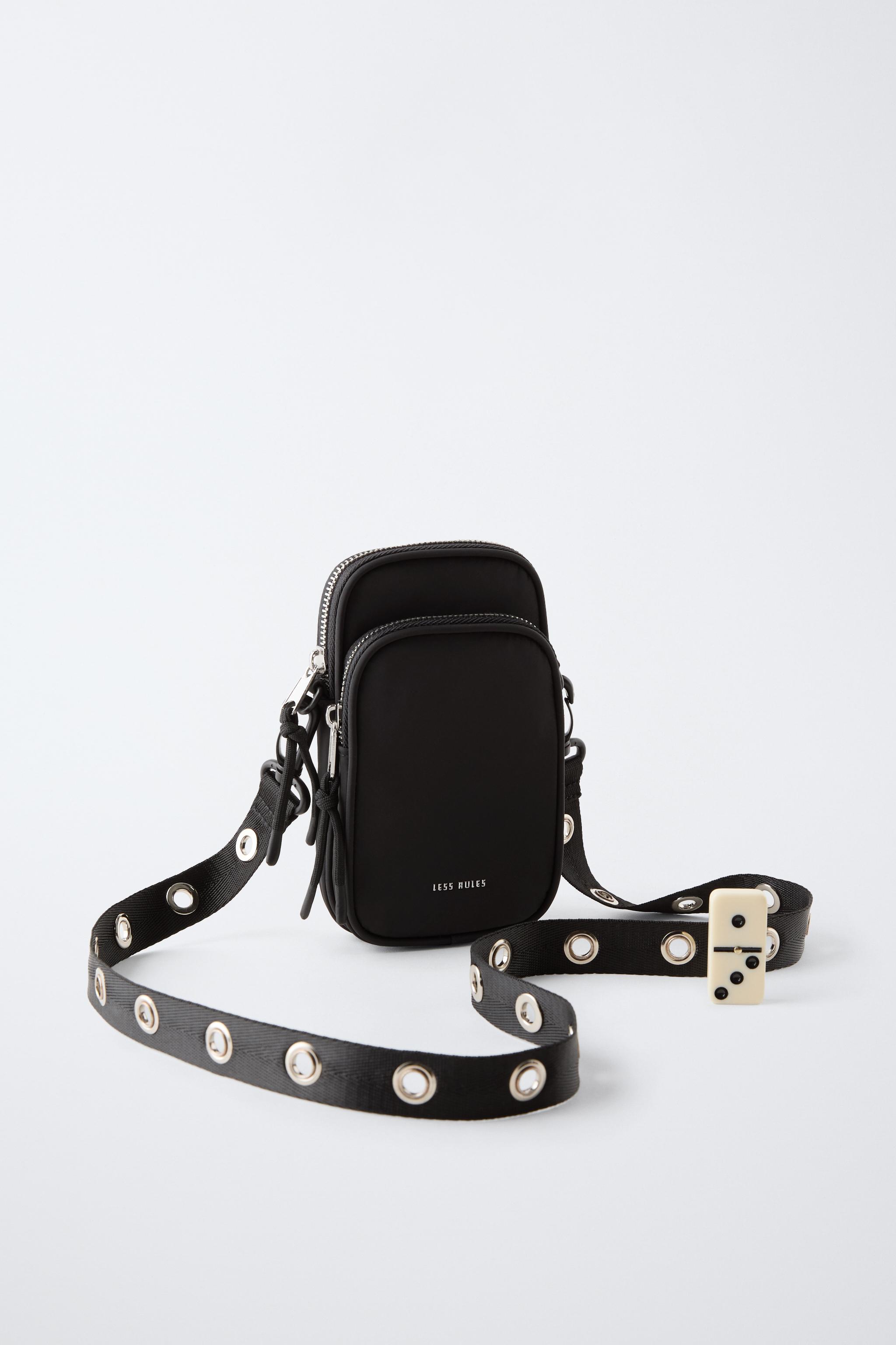 STUDDED CELL PHONE BAG - Black | ZARA United States