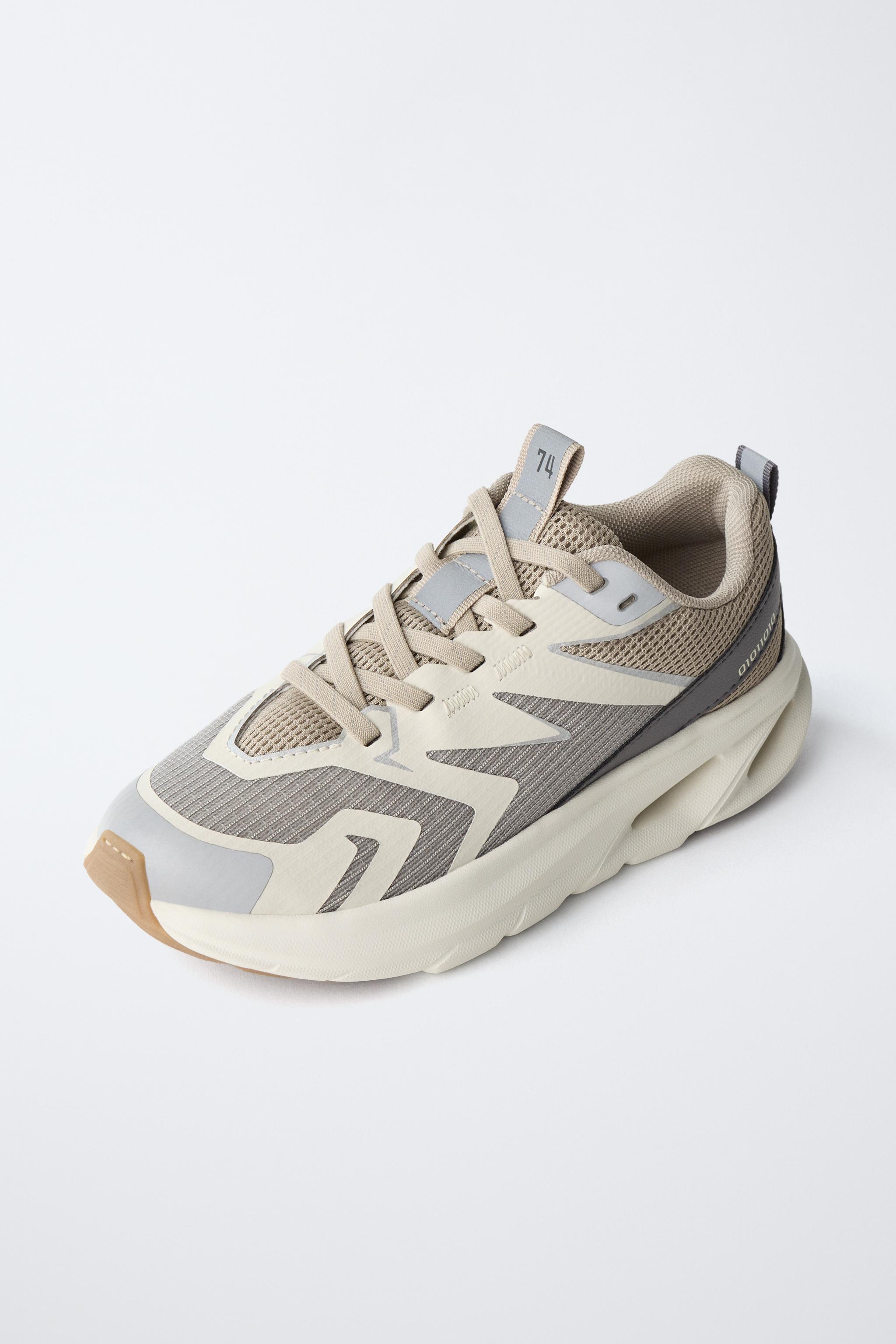 ZARA MULTI-PIECE RUNNING SNEAKERS MULTICOLOURED SIZE 12 | 2309/120 MULTI-PIECE SNEAKERS - White | ZARA United States main image 3