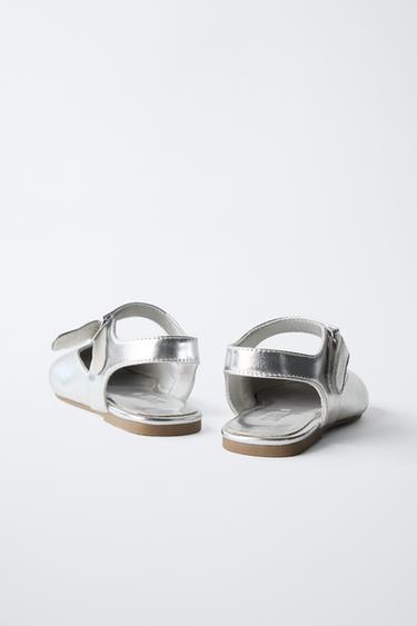 SLINGBACK BALLET FLATS - Silver by Zara - Image 4