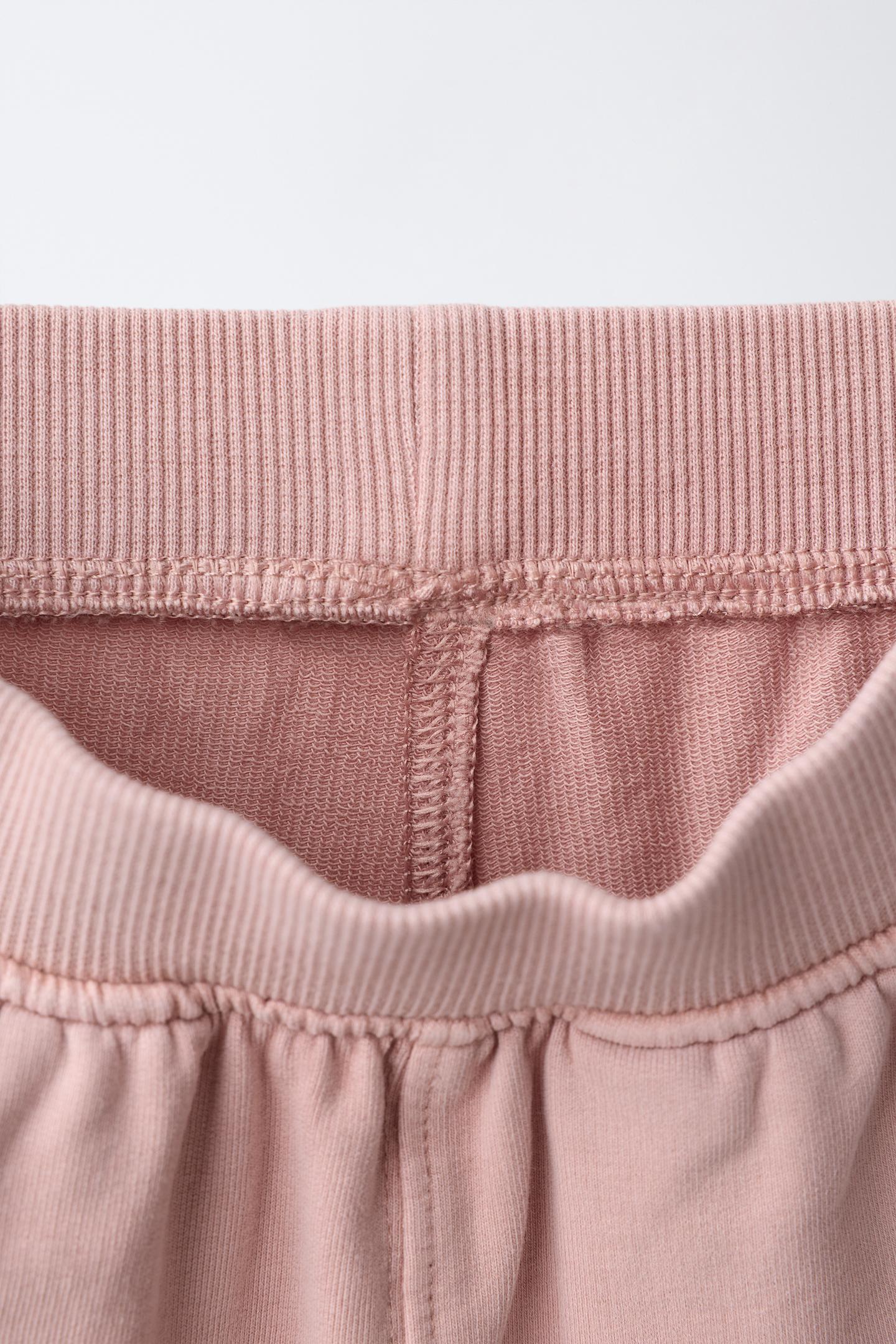 Детские брюки Zara Plain Wide-Leg, цвет: Бежевый розовый — фото 4
