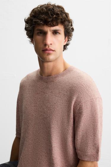 TEXTURED KNIT T-SHIRT - Pink by Zara - Image 5