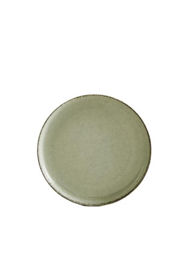 PORCELAIN DESSERT PLATE WITH ANTIQUE FINISH RIM - Sea green by Zara