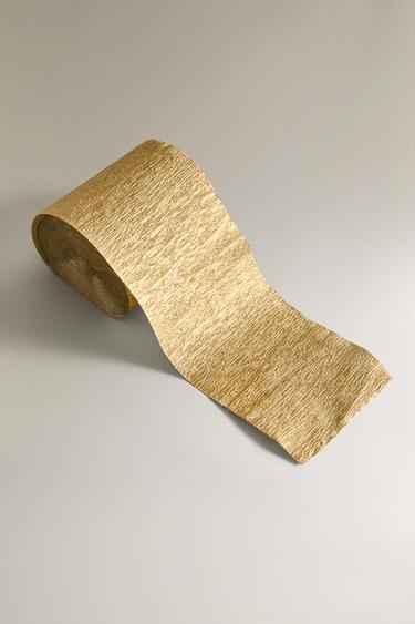 GOLD CREPE CHRISTMAS RIBBON - Multicoloured by Zara - Image 2