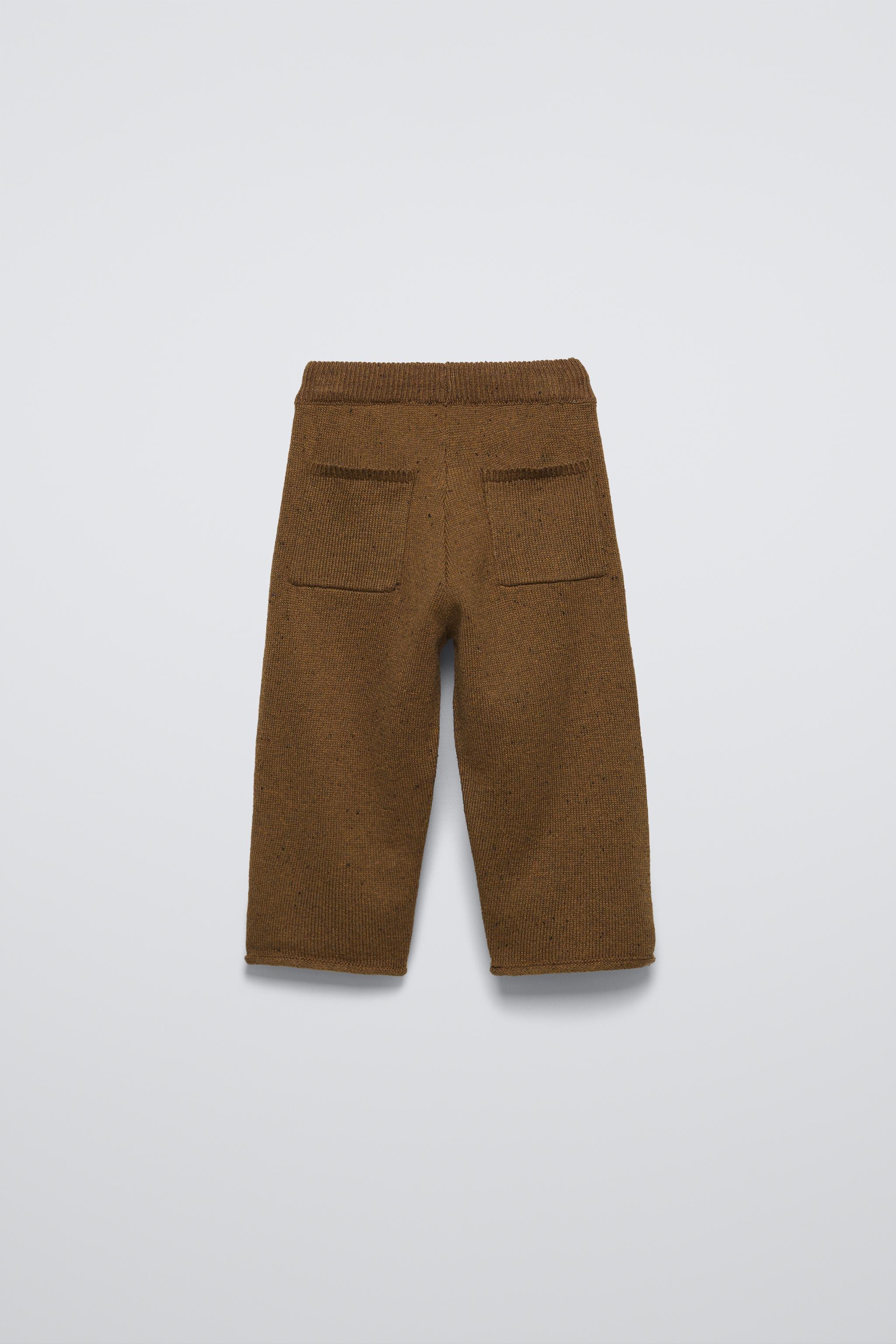 PANTALON PUNTO JASPEADO Khaki ZARA Espana