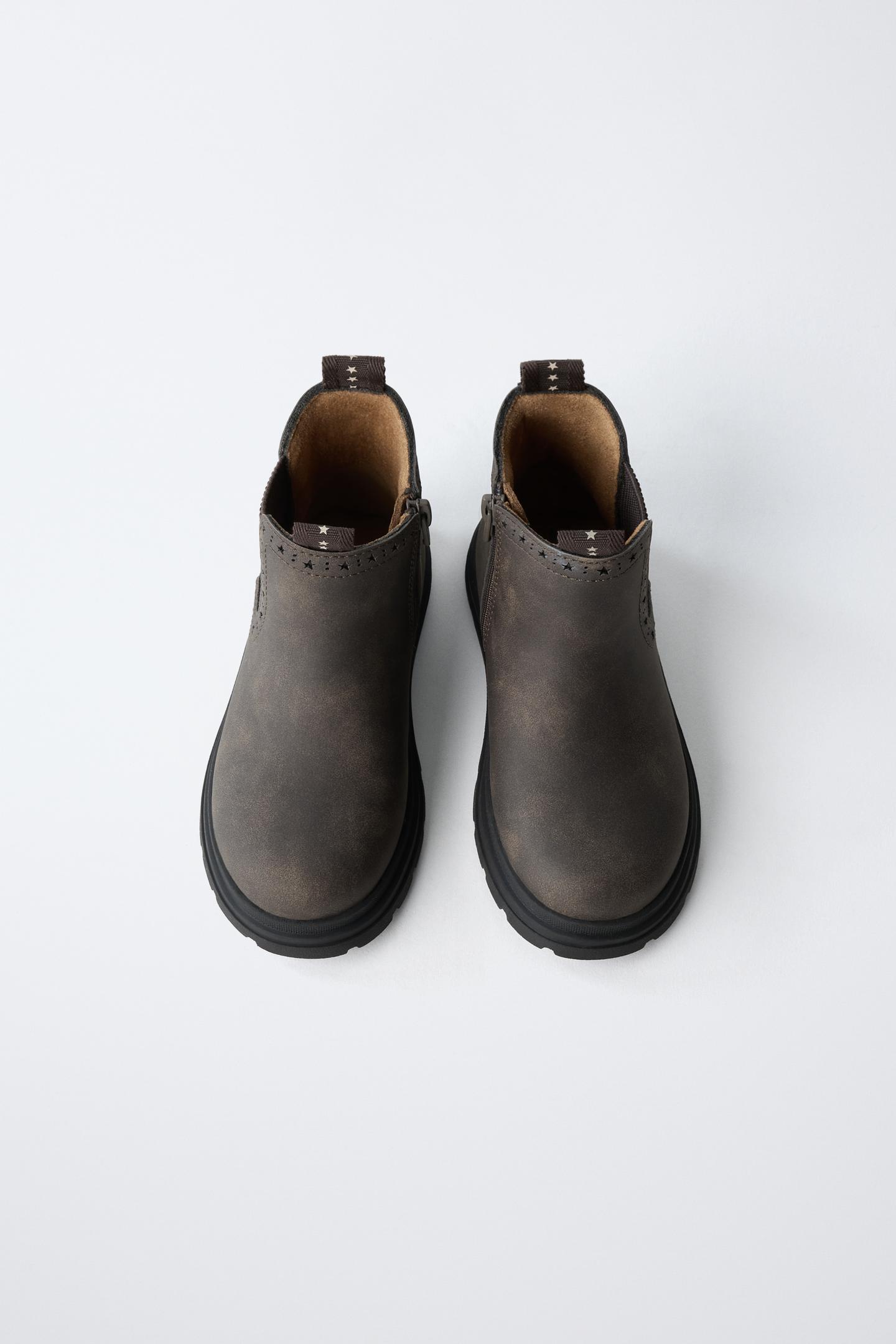 Детские ботинки Zara Star Chelsea Ankle, цвет: Коричневый — фото 4