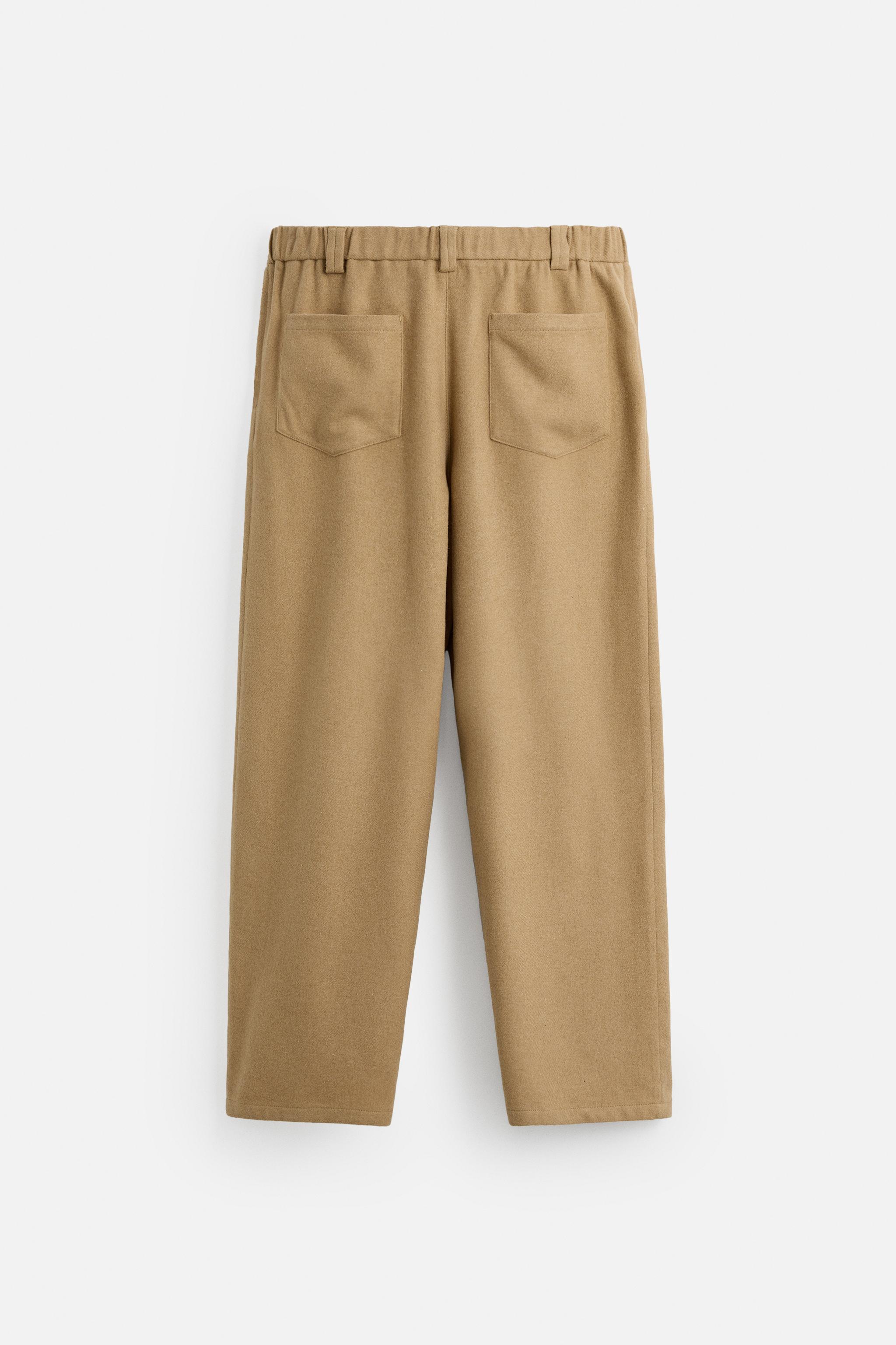 WIDE FIT PANTS - taupe brown | ZARA United States