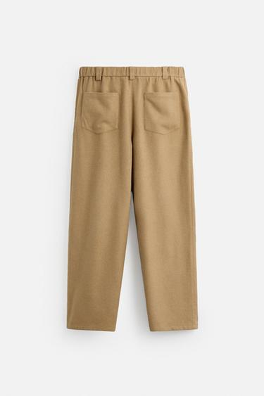 WIDE-LEG TROUSERS - camel by Zara - Image 6