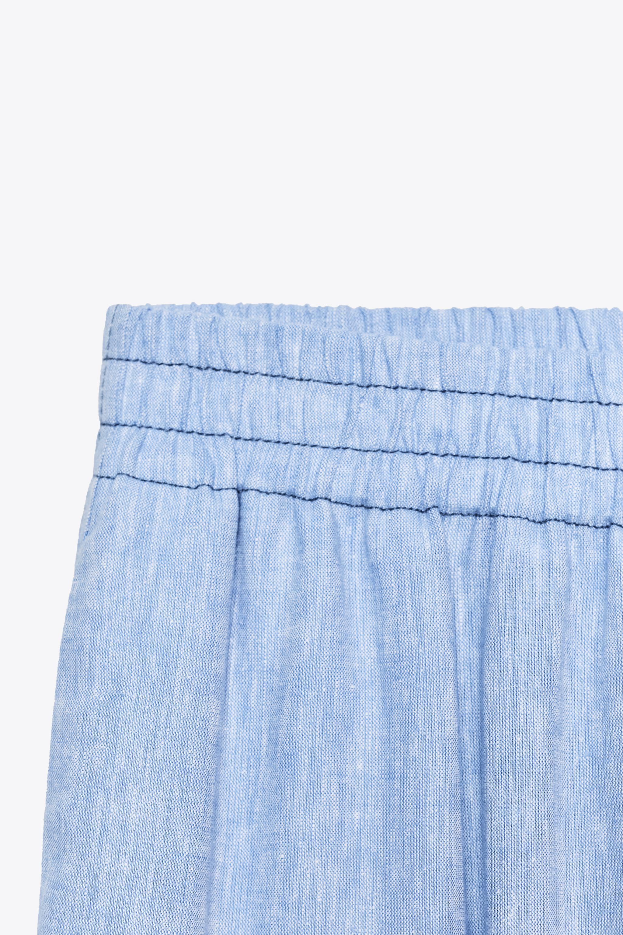 PANTALON LARGE AVEC LIN