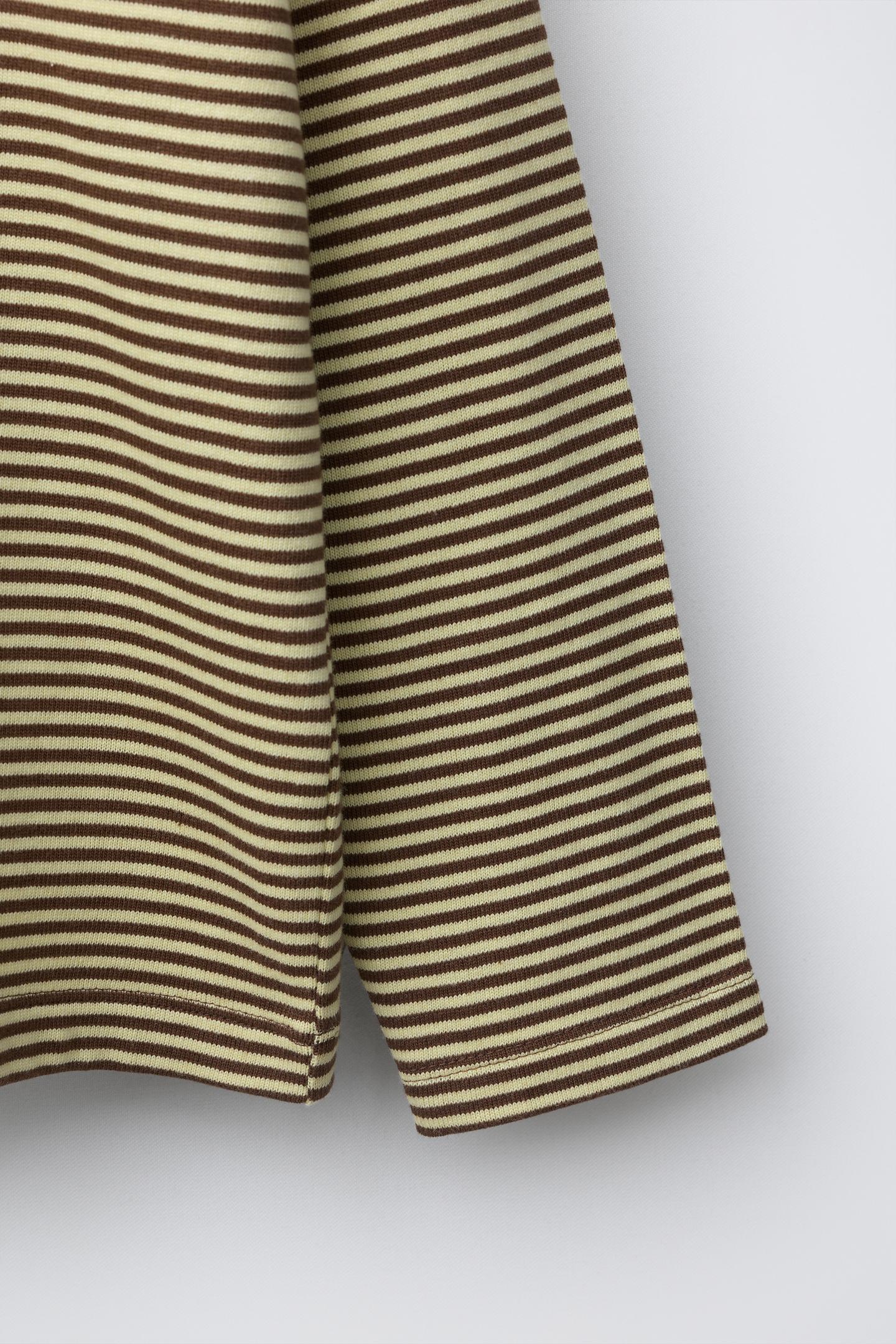 Детская футболка Zara Heavyweight Striped, цвет: Коричневый — фото 4