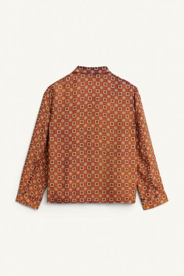 100% SILK PRINTED SHIRT LIMITED EDITION - Brick by Zara - Image 7